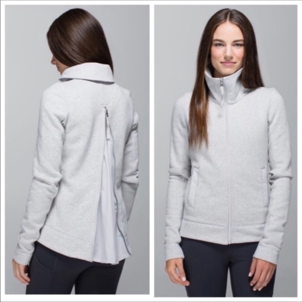 lululemon athletica Light Gray Full-Zip Jacket